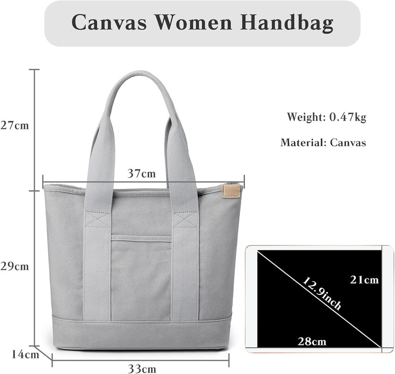 CORIOS Damen Henkeltaschen Canvas Tragetasche Grosse Kapazität Handtasche Multifunktionale Schultert