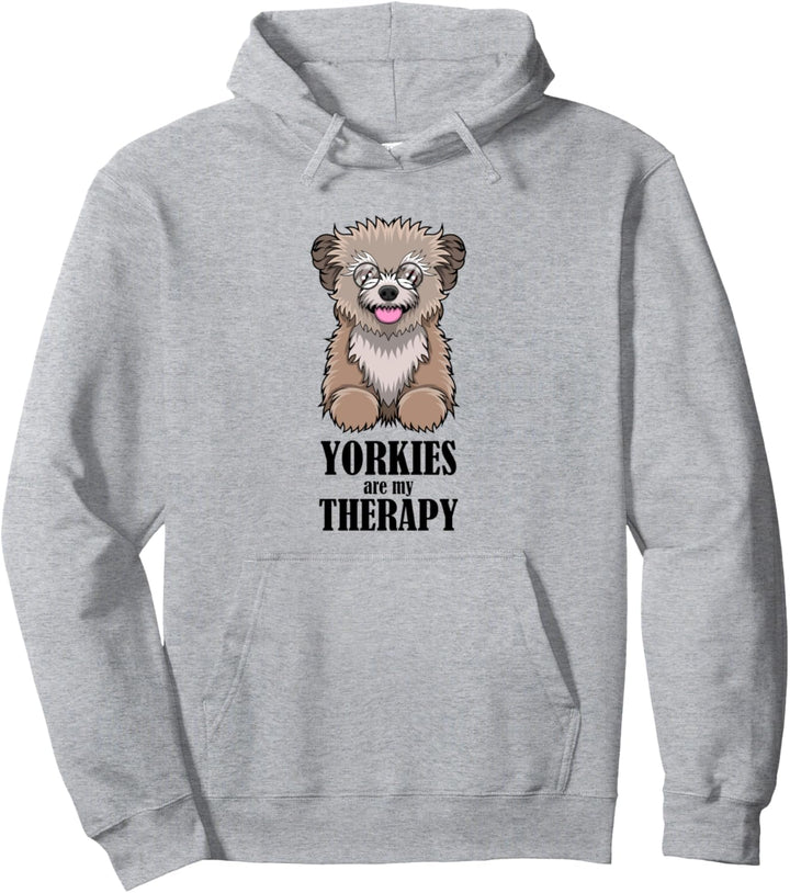 Lustiger Yorkshire Terrier als Therapiehund-Besitzer Pullover Hoodie