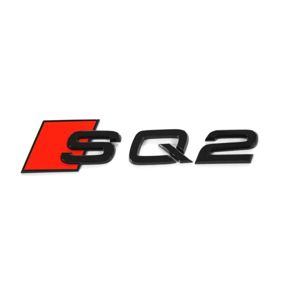 Audi 81A071804 Schriftzug SQ2 Black Edition Emblem Buchstaben Modellbezeichnung Aufkleber schwarz/ro