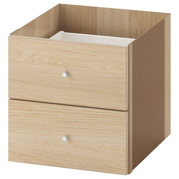 IKEA KALLAX Einleger mit 2 Schubladen 33x33 cm weiss gebeizt