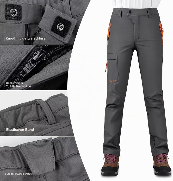 KUTOOK Damen Wanderhose Hp311 L Kurz Grau, L Kurz Grau