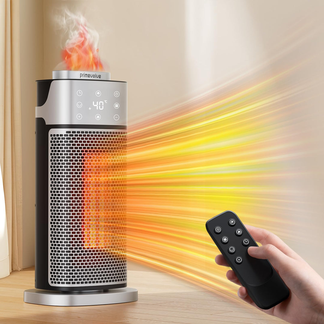 Primevolve Elektrische Heizlüfter Energiesparend mit Luftbefeuchterfunktion, 2000W PTC Keramik Heizu