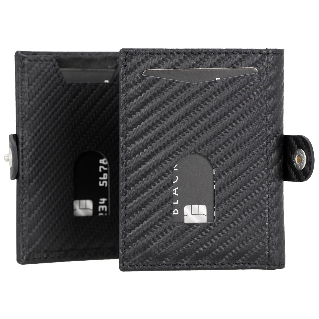 Solo Pelle NEU Slim Wallet mit Münzfach [12 Karten] Slimwallet Riva [RFID-Schutz] Kartenetui mit Mün