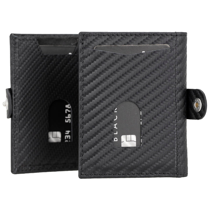 Solo Pelle NEU Slim Wallet mit Münzfach [12 Karten] Slimwallet Riva [RFID-Schutz] Kartenetui mit Mün