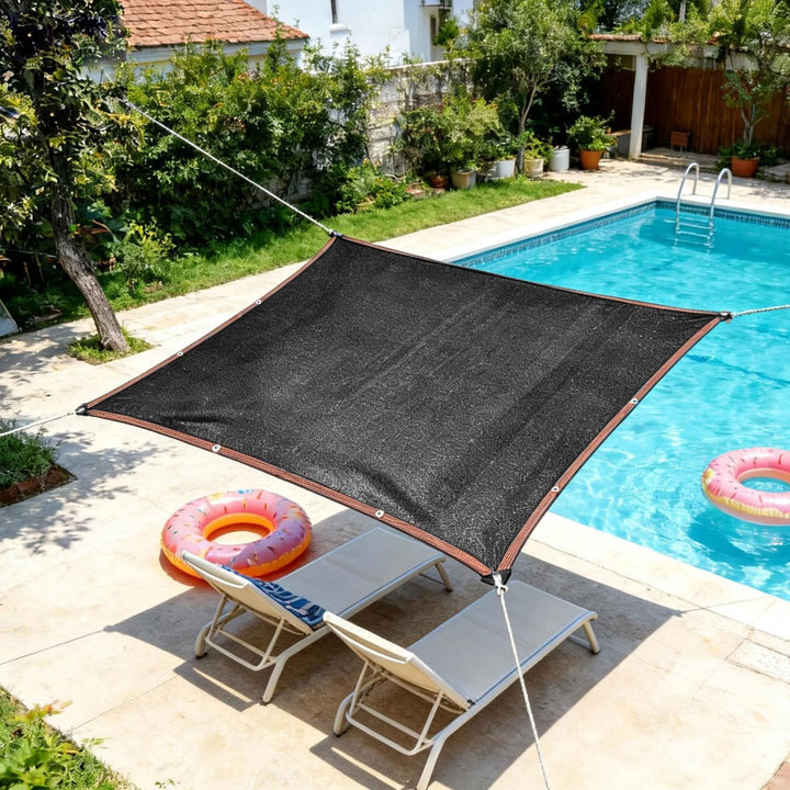 Sonnensegel 2x4 m Garden Shade Net,90% UV-Beständiges Terrassendach Sonnenschutz,Schwarz Schattennet