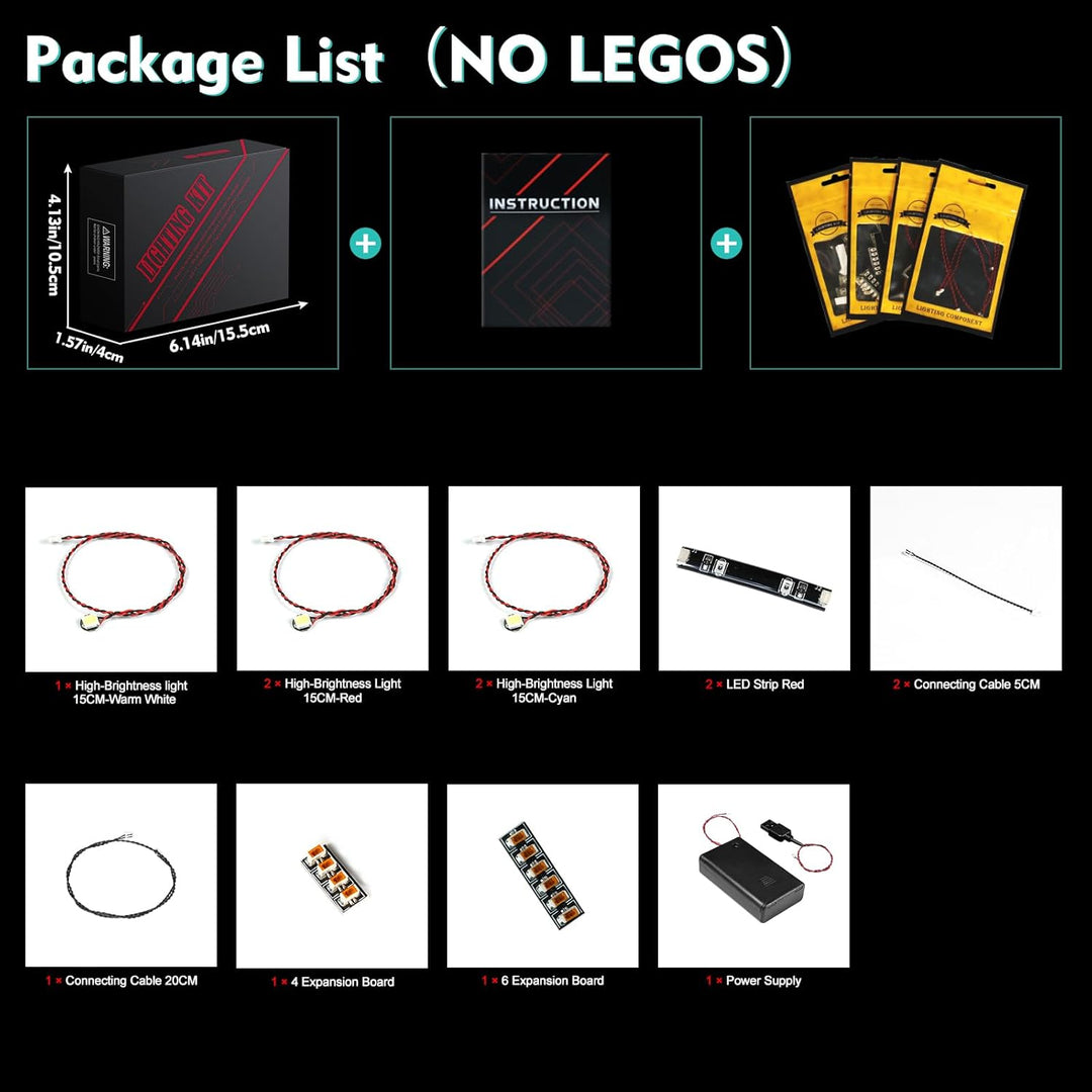 LocoLee Licht Kompatibel mit Lego McLaren MP4/4 & Ayrton Senna, Nur Lichter Set - Kein Modell, Licht