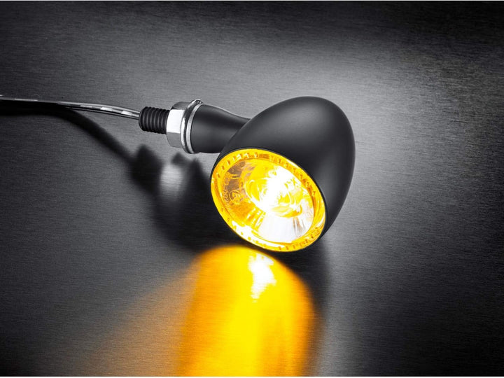 Kellermann Motorrad Blinker E geprüft LED Metall Blinker M8 Bullet 1000® Extreme schwarz, Unisex, Mu