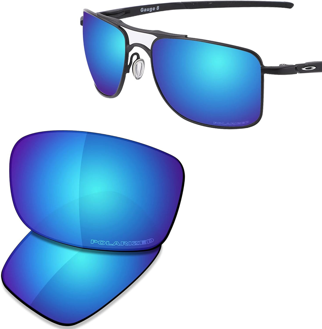 Saucer Premium Ersatzgläser und Gummi-Sets für Oakley Gauge 8 M OO4124-57 mm Sonnenbrille High Defin
