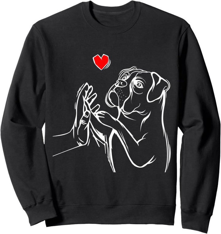 Boxer Hunde Liebe Frauchen Herrchen Damen Sweatshirt