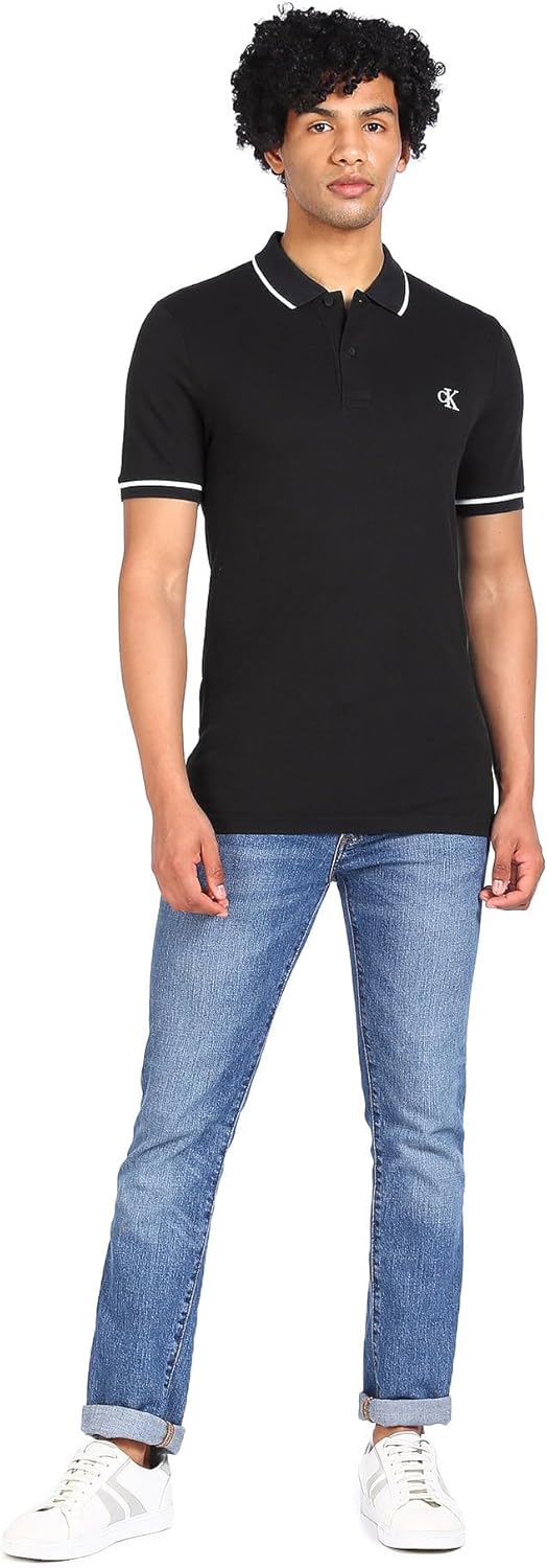 Calvin Klein Herren Poloshirt Kurzarm Kurzarm XS Black (Ck Black), XS Black (Ck Black)