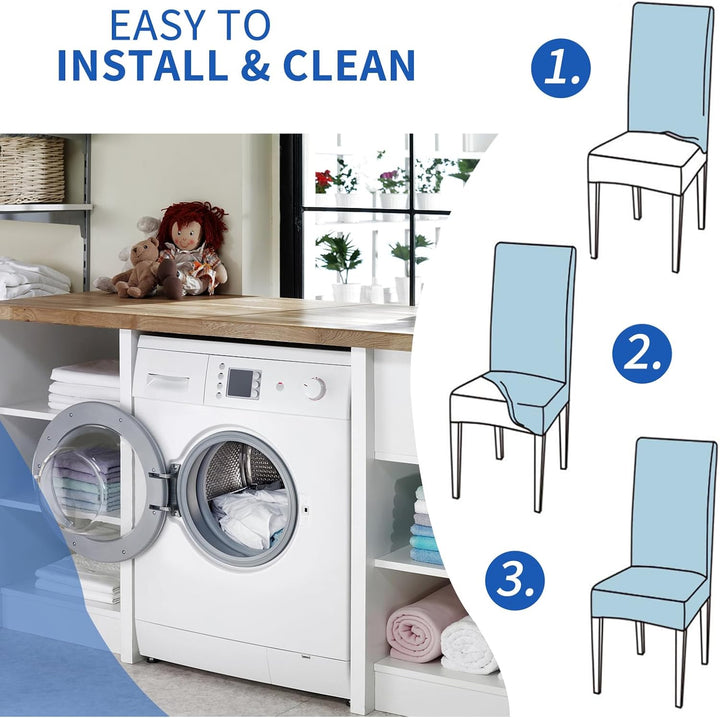 Ystyle Stuhlhussen 6er Set, Stretch Stuhlbezug, Universale Elastische Stuhlbezüge, Hussen Für Stühle