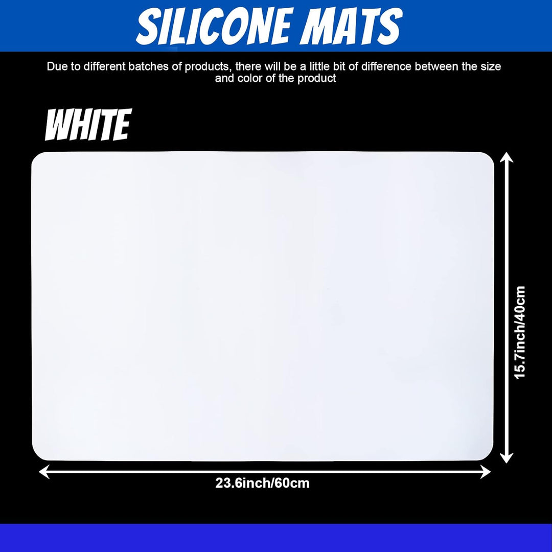 FANDAMEI Silikonmatte 60x40 cm, Silikonfolie Bastelmatte Silikon Unterlage Antihafte rutschfeste Tis