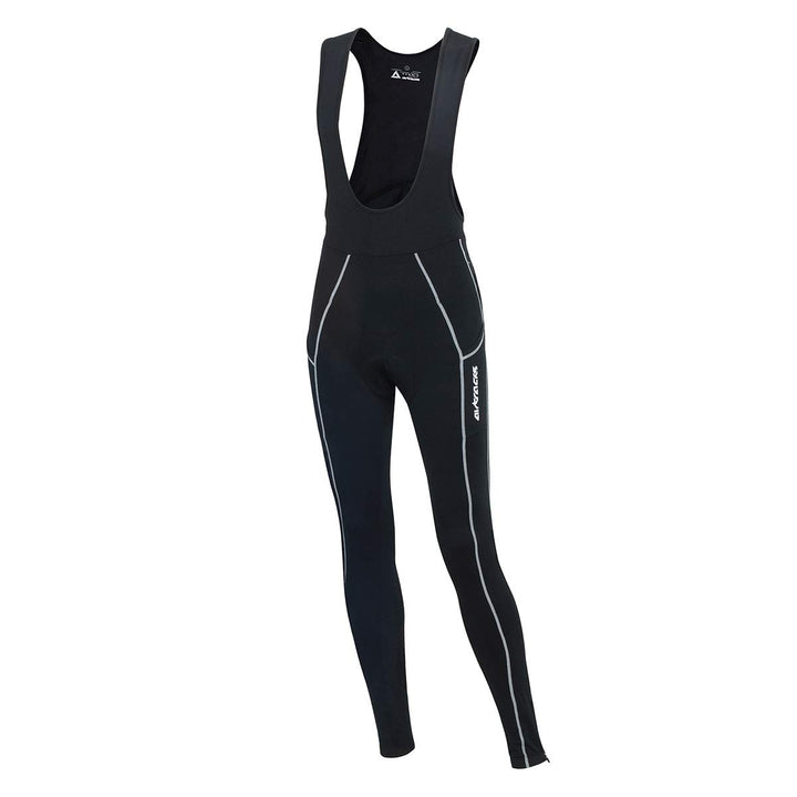 Airtracks Herren Thermo Fahrradhose Lang mit Trägern Pro - Trägerhose Lang - BIB Radhose - Träger Ra