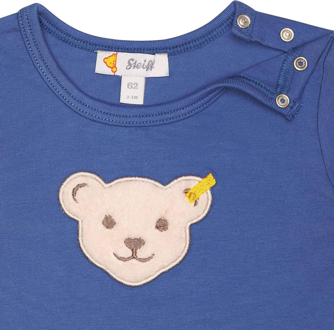 Steiff Unisex Baby Kurzarm T-Shirt 56 True Navy, 56 True Navy
