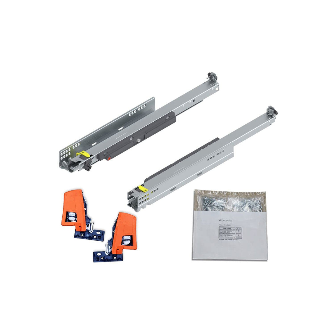 BLUM MOVENTO TIP-ON 766H Schubladenschienen, 450mm Vollauszug 70kg, 1 Paar inkl. Kupplung und Montag