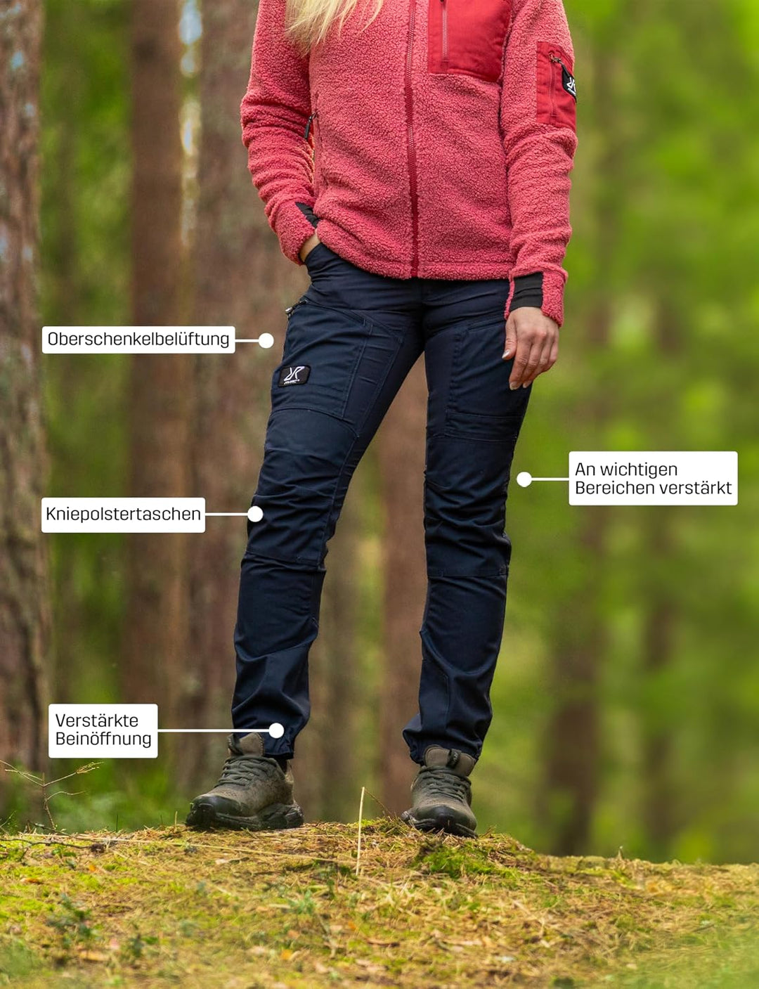 RevolutionRace Damen RVRC GP Pro Pants, Hose zum Wandern und für viele Outdoor-Aktivitäten M Blueber