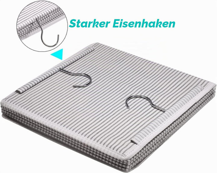 BrilliantJo 2er Set Hängeregal Kleiderschrank Organizer Stoff, 5 Fächer hochwertige Hängeaufbewahrun