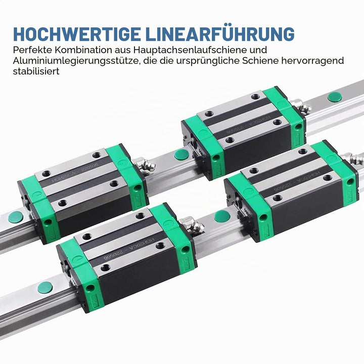 CNCMANS HGR25 Linearführung Set Linearschiene 2 Stücke HGR25-1000mm Führungsschiene mit 4 Stück HGH2