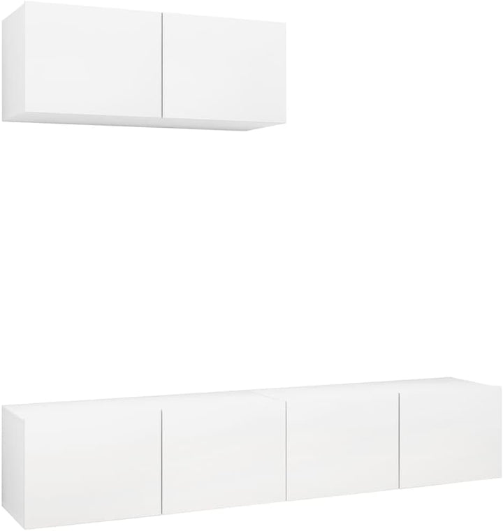 vidaXL 3X TV Schrank Wohnwand Schrankwand Anbauwand Hängeschrank TV Möbel Wandschrank Lowboard HiFi-