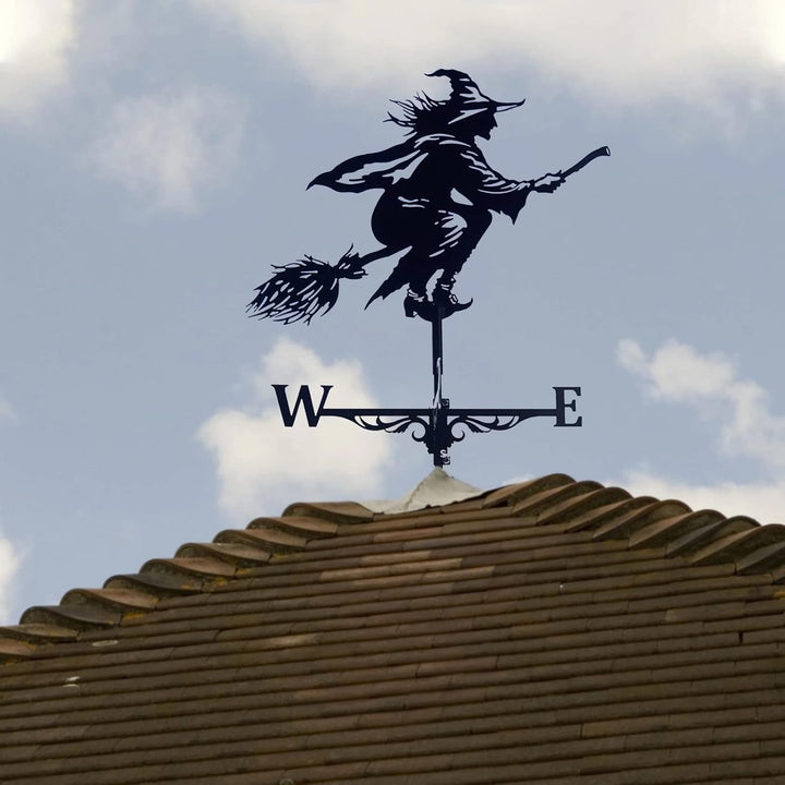 Dyna-Living Wetterhahn Windfahne Weather Hexe Weather Vane Metall Hexe Weathervane Retro Wind Vane M
