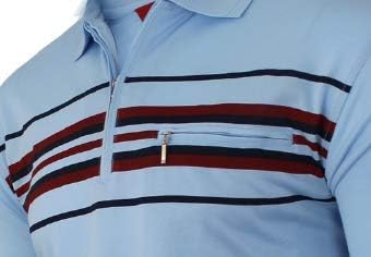 Soltice Herren Langarm Poloshirt, Kariert Kragen Polohemd mit Brusttasche, Blousonshirt aus Baumwoll