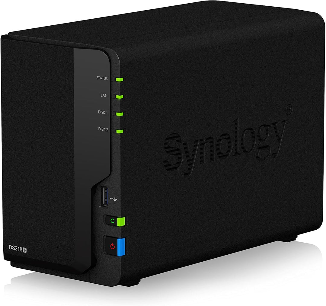 Synology DS218+ 8TB 2 Bay NAS Lösung | Eingerichtet mit 2 x 4TB Seagate IrownWolf Fährt, 8TB
