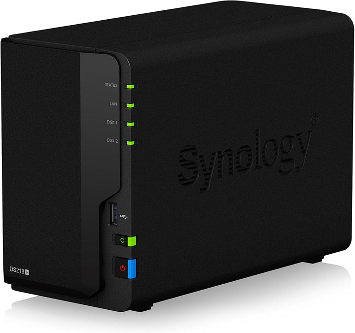 Synology DS218+ 24TB 2 Bay NAS Lösung | Eingerichtet mit 2 x 12TB Seagate IrownWolf Fährt, 24TB