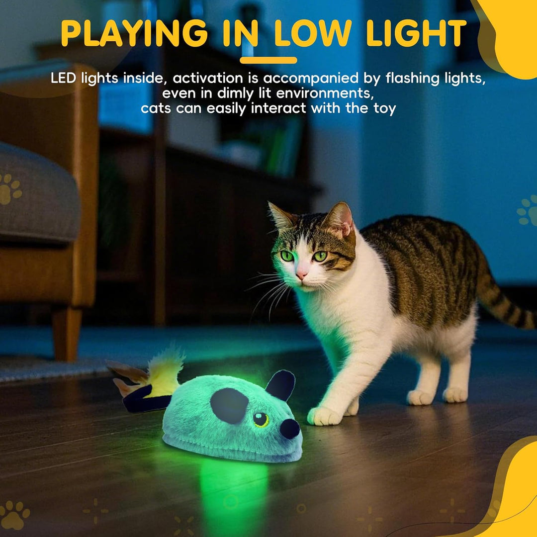 Elektrische Spielmaus für Katzen, Fernbedienung Maus Katzenspielzeug, Interaktives Katzenspielzeug m