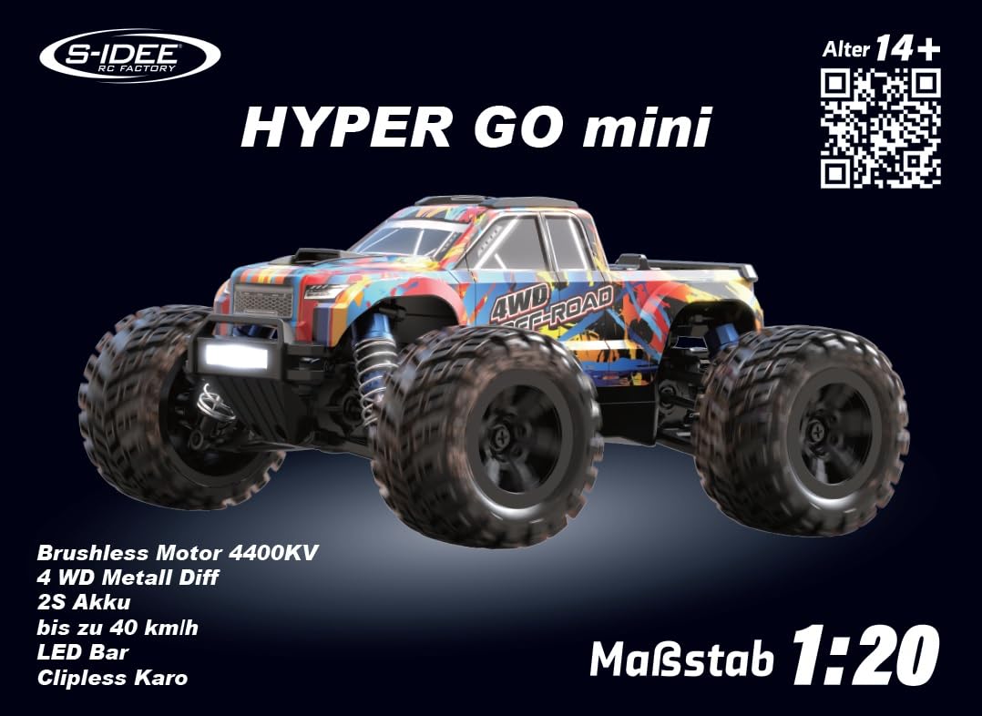 s-idee® MJX 20208 RC Car 1:20 Highspeed Off-Road Truck bis zu 40 km/h