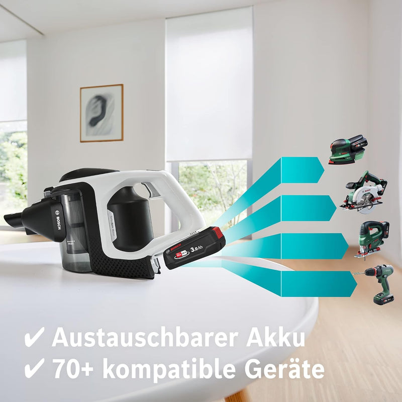 Bosch Wechselakku Power for ALL 18V 3.0Ah BHZUB1830, geeignet für kabellosen Akku-Staubsauger Unlimi