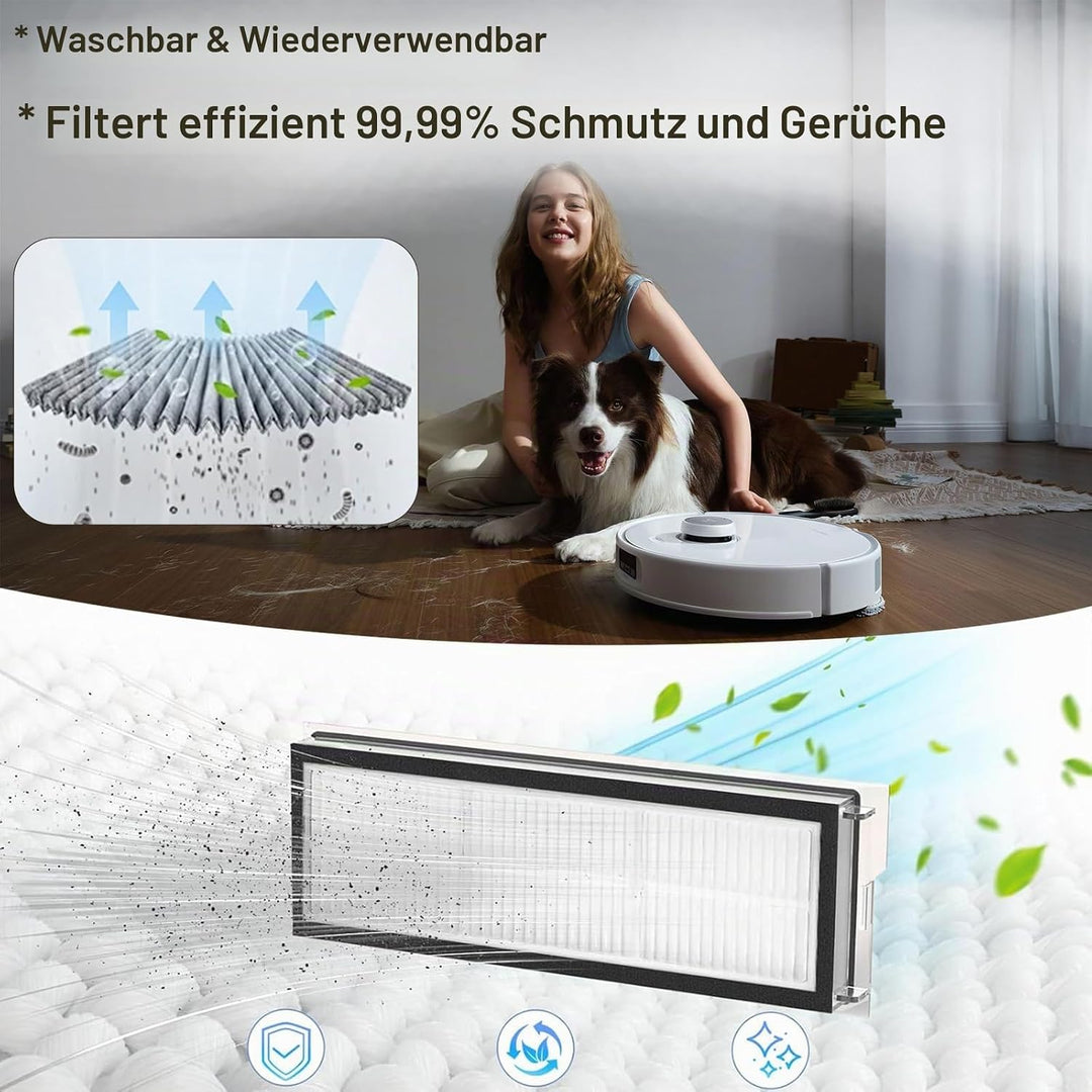 Zubehörset für Roborock Qrevo Curve/Qrevo Edge/Qrevo Curv S5X/ Qrevo Edge S5A/ P20 Pro Saugroboter,
