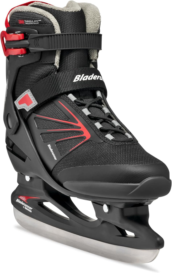 Bladerunner Igniter XT Ice Allround-Schlittschuh für Freizeitläufer, Herren, Schwarz/Rot 40.5 (UK: 7