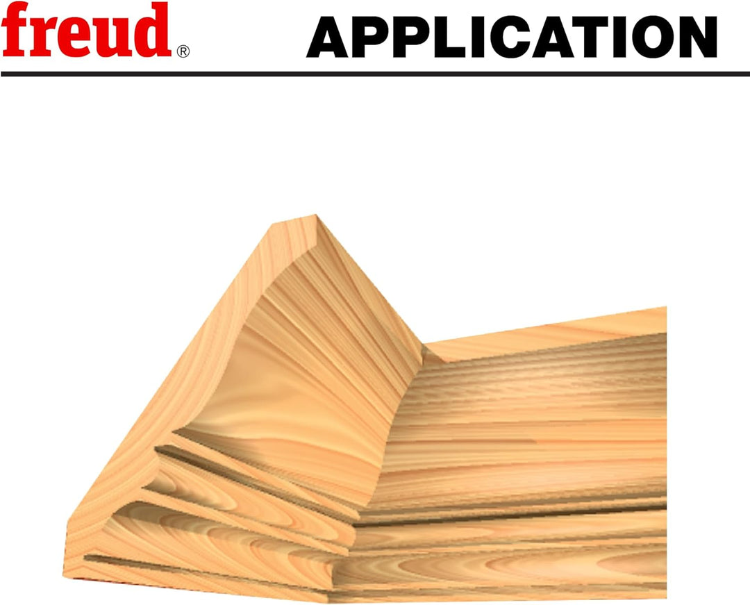Freud 99–001 1/2 to 1–1/4-Zoll Tür Lip Router Bit mit 1/2 Zoll Schaft, 99-418 Form-Oberfräsen-Einsat