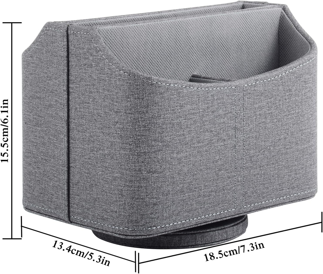 360° Drehbarer Fernbedienungshalter,TV fernbedienung aufbewahrung,PU Leder Fernbedienung Organizer m