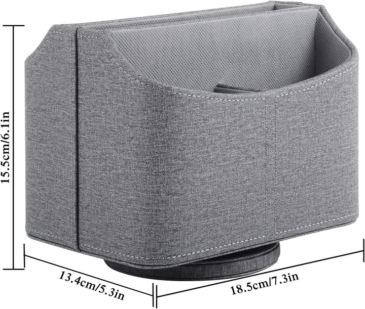 360° Drehbarer Fernbedienungshalter,TV fernbedienung aufbewahrung,PU Leder Fernbedienung Organizer m
