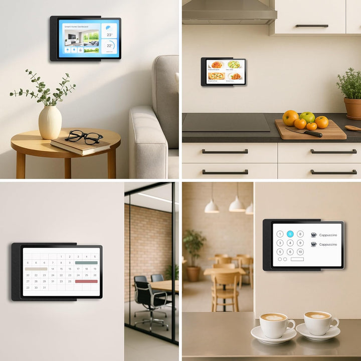 Slide-In Tablet Wandhalterung für Samsung Galaxy Tab (Schwarz, Für Samsung Galaxy Tab S9 FE (11 Zoll