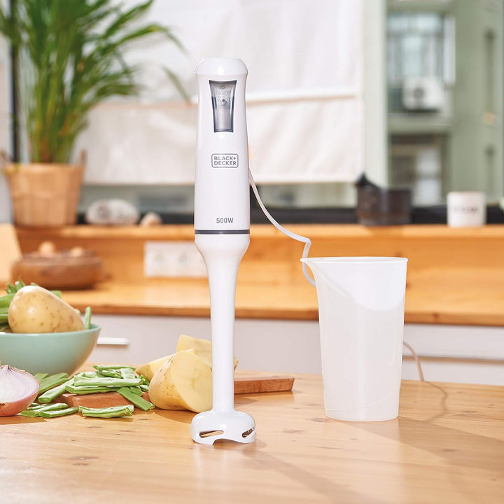 BLACK+DECKER Stabmixer | BXHB500E | 500W | Kompaktes und ergonomisches Design | spritzwassergeschütz