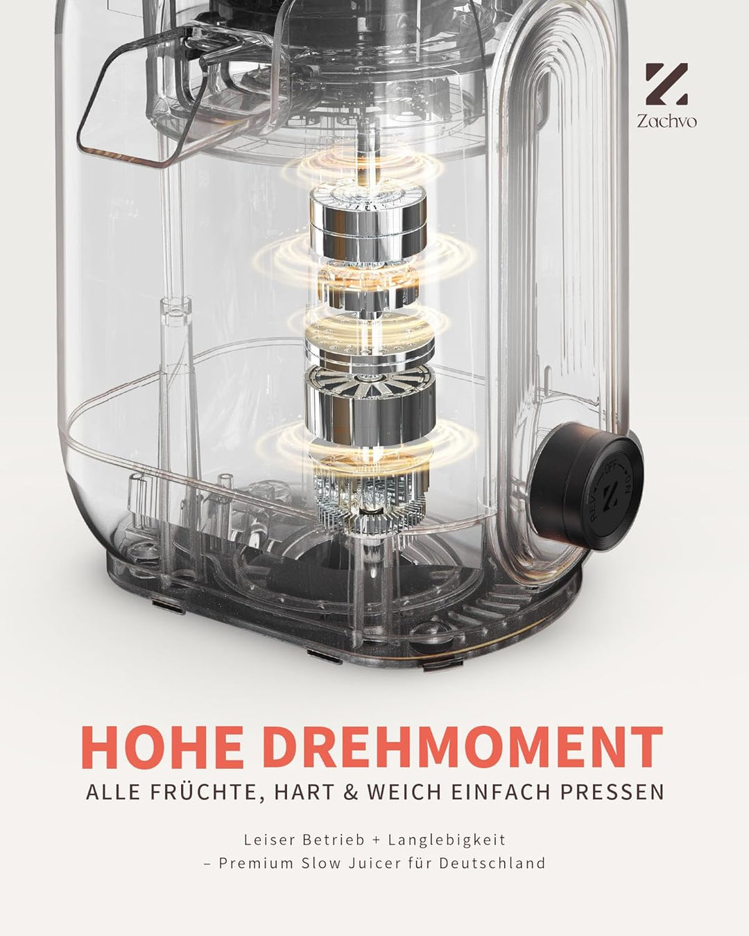 Entsafter Gemüse und Obst Testsieger – Slow Juicer mit 130 mm Extra Breitem Einfüllschacht, Kaltpres