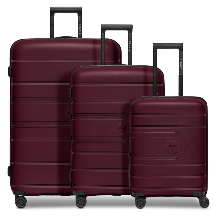 REDOLZ Hartschalen Koffer-Set 3-teilig | alle Koffer 6 cm Dehnfalte | aus hochwertigem, leichtem Pol