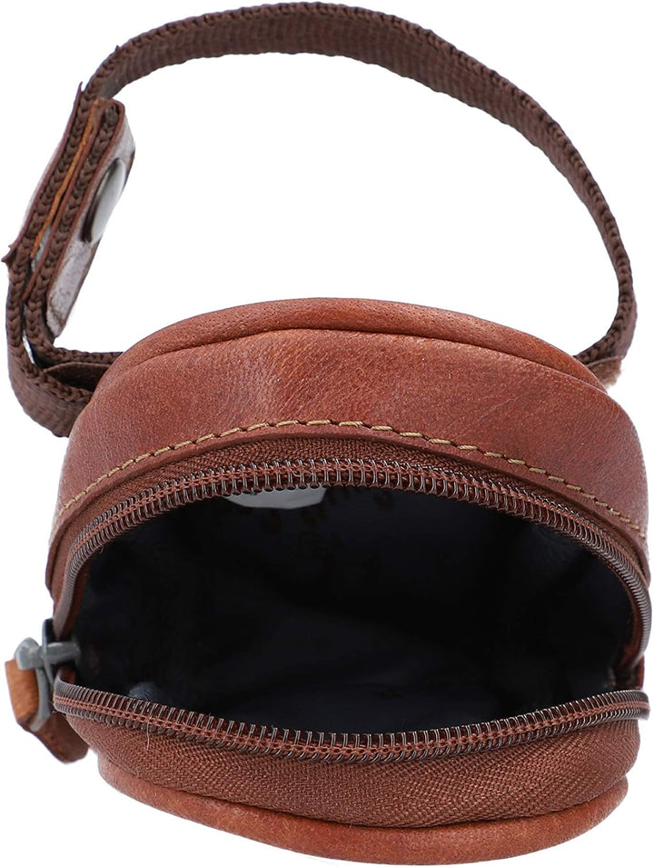 Gusti Satteltasche Leder - UDO B. Schlauchtasche Fahrradtasche für Werkzeug Ledertasche Vintage Brau