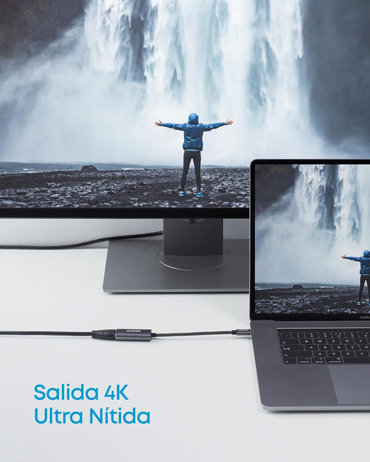 Anker PowerExpand+ USB-C auf HDMI Adapter aus Aluminium, kompakter, 4K 60Hz, für MacBook Pro, MacBoo