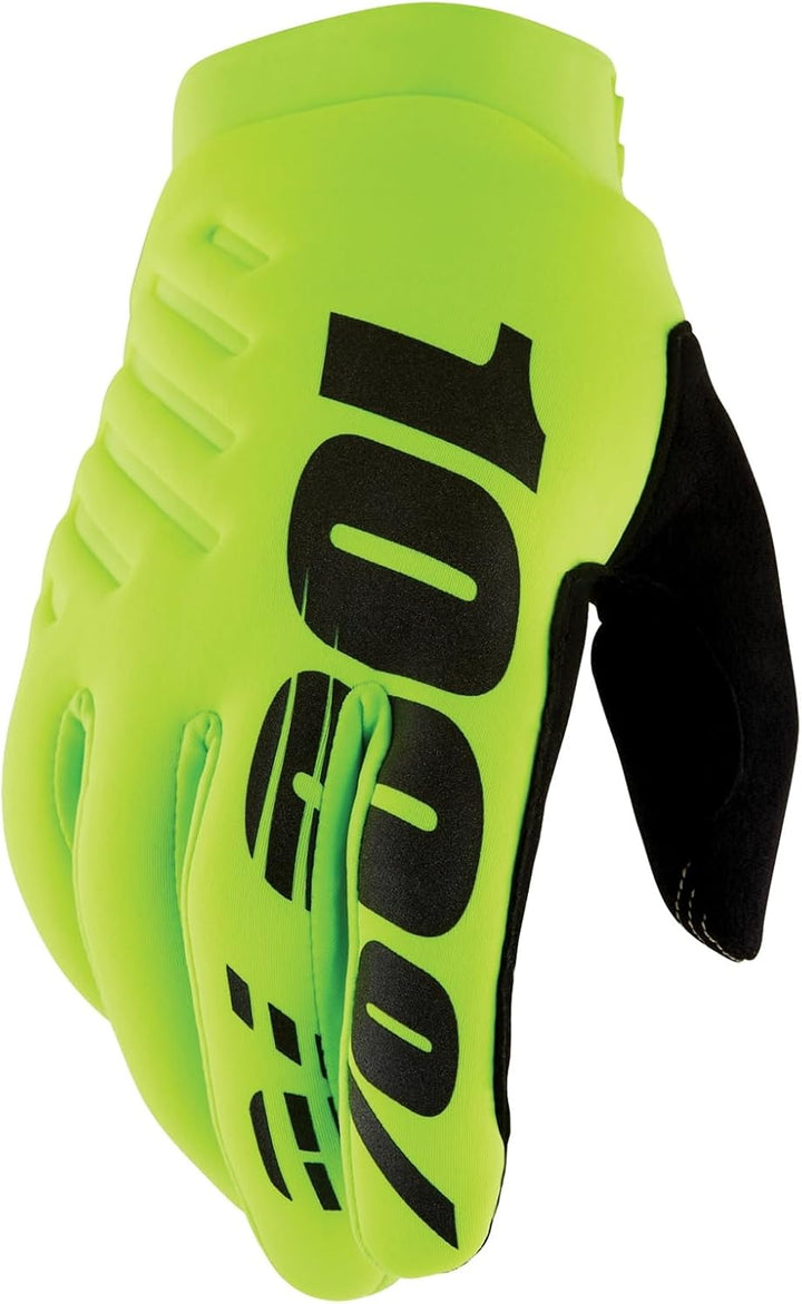 100% Kids Brisker Gloves Flo Yellow M, Flo Yellow M