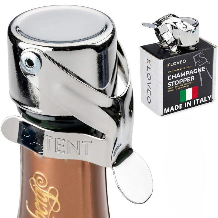 Sektverschluss Kloveo - WAF Dichtung - Italienische Herstellung Champagner Verschluss, Sektflaschenv