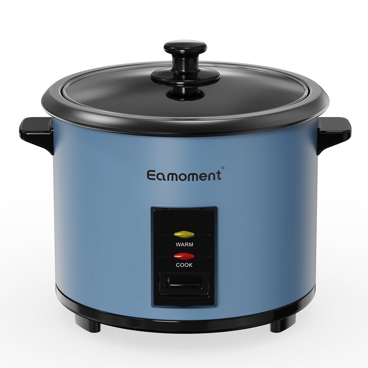 Eamoment ERC-10CBL 1.8L | 700W Reiskocher & Schwarzer Dampfgarer Reiskochfunktionen,kochen 1-10 Pers