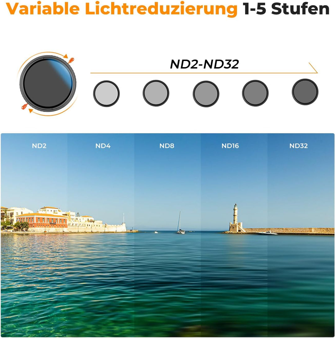 K&amp;F CONCEPT Nano-K Serie ND Filter 67mm CPL&amp;ND2-ND32 2 in 1 multifunktionaler Graufilter und CPL Fil