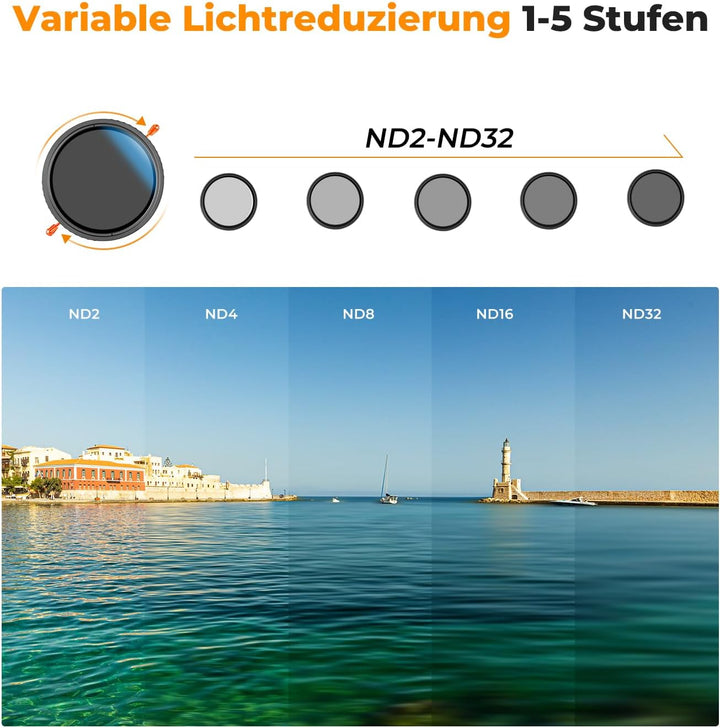 K&amp;F CONCEPT Nano-K Serie ND Filter 67mm CPL&amp;ND2-ND32 2 in 1 multifunktionaler Graufilter und CPL Fil