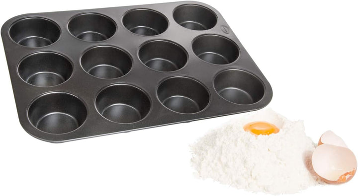 Wenco 545969 12er Muffinform, Spülmaschinengeeignet, Schwarz Version 2020, Version 2020