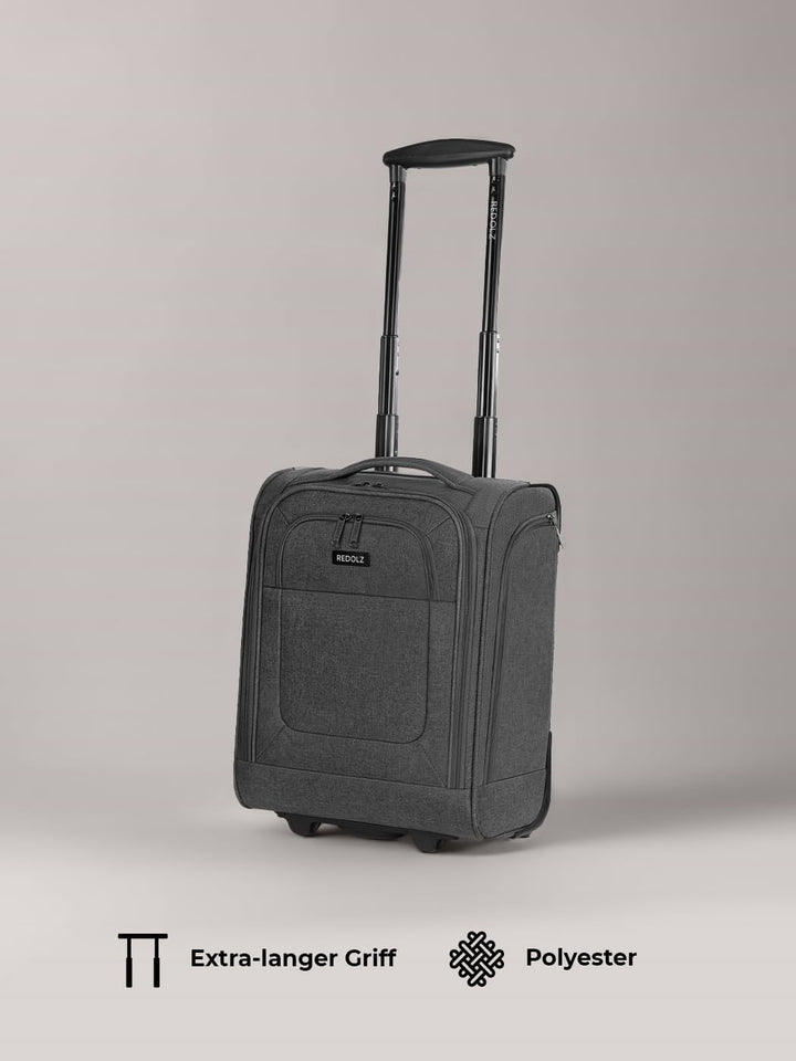 REDOLZ Underseater CABIN XS-Handgepäck-Trolley mit 2 Rollen & Liquid-Bag | 34 x 20 x 43 cm | Weichsc