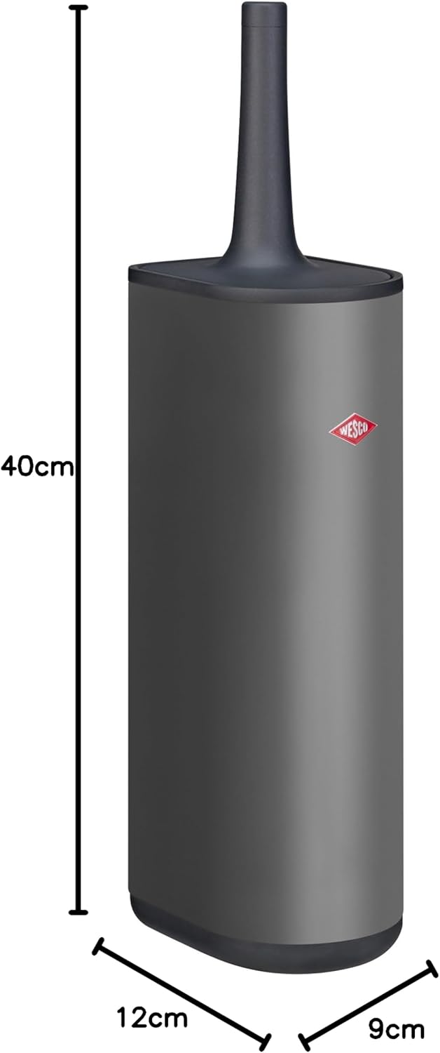 Wesco Toilettenbürste Loft aus pulverbeschichtetem Stahlblech Edelstahl und Silikon in der Farbe Gra