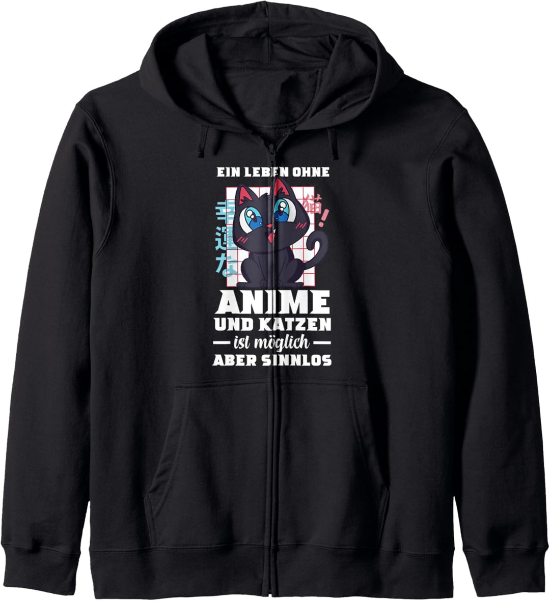 Anime Fan Katzen Kawaii Manga Ramen Cosplay Kapuzenjacke